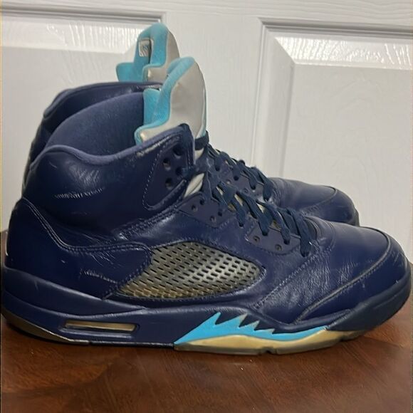 ?? Nike Air Jordan 5 Retro Pre-Grape Hornets Sz 12 Men’s - 136027-405 - GUC main image 6